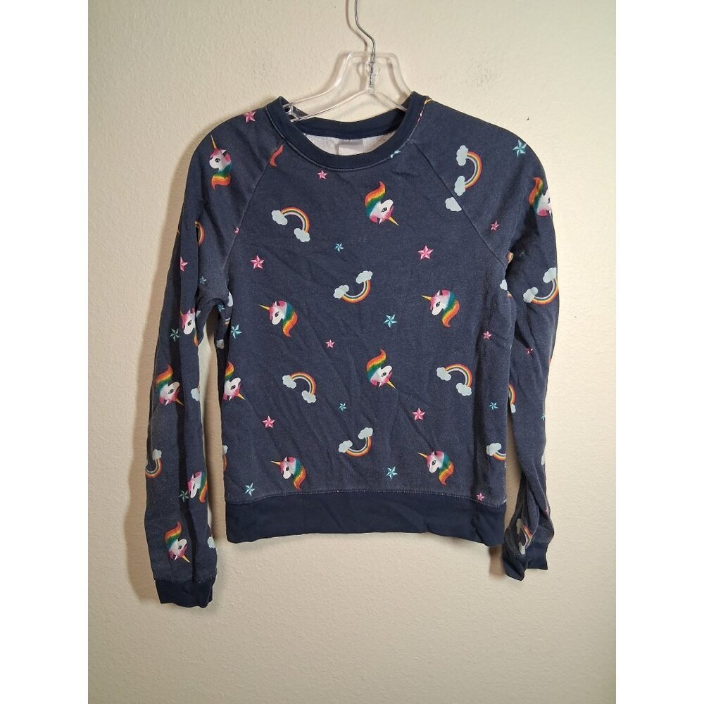 Athletic Works Sweatshirt Unicorn Rainbow Casual Crew Neck Girls Size Xl